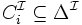 C_i^\mathcal{I} \subseteq \Delta^\mathcal{I} 