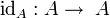 \mathrm{id}_A:A\rightarrow\;A