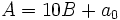  A = 10B + a_0\,