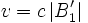v=c\left|B'_1\right|