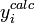 y_i^{calc}