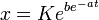  x = K e^{b e^{-at}} 