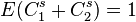 E(C_1^s + C_2^s)=1