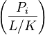 \left(\frac{P_i}{L/K}\right)