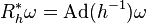 R_h^*\omega=\hbox{Ad}(h^{-1})\omega