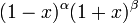 (1-x)^\alpha(1+x)^\beta\,