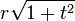 r\sqrt{1+t^2}