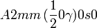 A2mm\,(\frac{1}{2}0\gamma)0s0