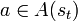 a\in A(s_t)