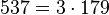 537 = 3 \cdot  179