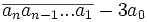 \overline{a_n a_{n-1}...a_1 } - 3a_0