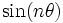 \sin(n\theta)\,