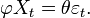  \varphi X_t = \theta \varepsilon_t.\,