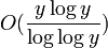 O(\frac{y\log y}{\log\log y})