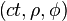 \left(ct,\rho,\phi\right)