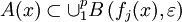 A(x)\subset \cup_1^{p} B\left(f_j(x),\varepsilon\right)