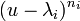 (u-\lambda_i )^{n_i}