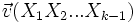 \vec{v}(X_1X_2...X_{k-1})