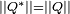\scriptstyle \left|| Q^* \right|| = \left|| Q \right|| 