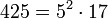 425 = 5^2 \cdot  17