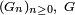 \scriptstyle\ (G_n)_{n\ge 0}, \ G