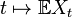 t \mapsto \mathbb{E}X_t