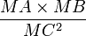 \frac{MA \times MB}{MC^2}