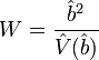 W = \frac{\hat b^2}{\hat V(\hat b)}