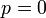 \,p=0