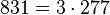 831=3 \cdot  277