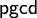 \mathsf{pgcd}
