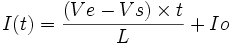I(t)=\frac{(Ve-Vs)\times t}{L}+Io
