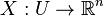 X:U\rightarrow \R^n