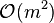 \mathcal{O}(m^2)