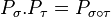 P_\sigma.P_\tau = P_{\sigma\circ \tau}