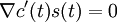 \nabla{c'(t)}s(t)=0
