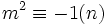 m^2 \equiv -1 (n)