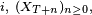 \scriptstyle\ i, \ (X_{T+n})_{n\ge 0},\ 