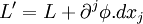  L' = L + \partial^j \phi.dx_j