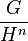 {G \over H^n}