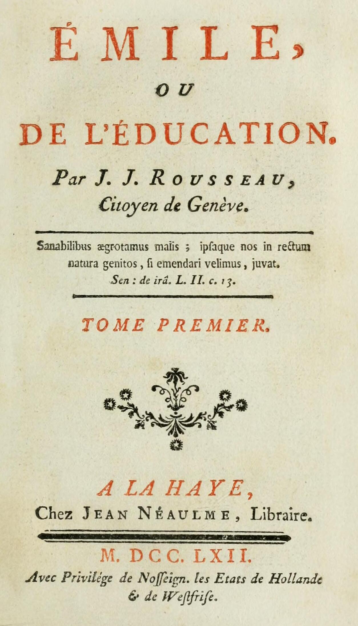 Jean-Jacques Rousseau : le dernier état de la Lettre à D'Alembert sur les  spectacles (1758)