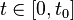 t \in [0,t_0]