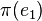 \pi(e_1)\,