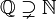 \mathbb Q \supsetneq \mathbb N 