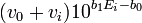 ({v_0+v_i})10^{b_1E_i - b_0}