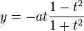 y = -a t \frac{1-t^2}{1+t^2}