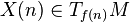 X(n)\in T_{f(n)}M
