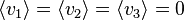 \langle v_1\rangle = \langle v_2\rangle = \langle v_3\rangle = 0 