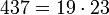 437 = 19 \cdot  23