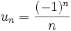 u_n = \frac{(-1)^n}n